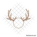 Reindeer antlers svg | Antler monogram svg