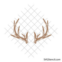 Reindeer antlers svg | Antler monogram svg