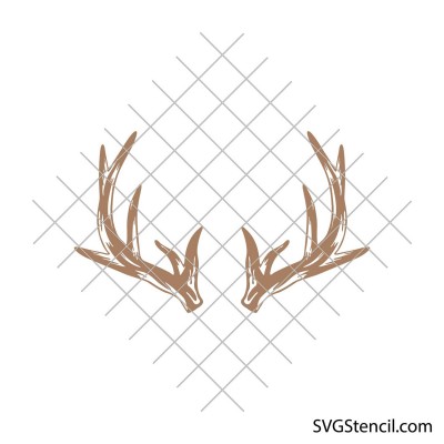 Reindeer antlers svg | Antler monogram svg