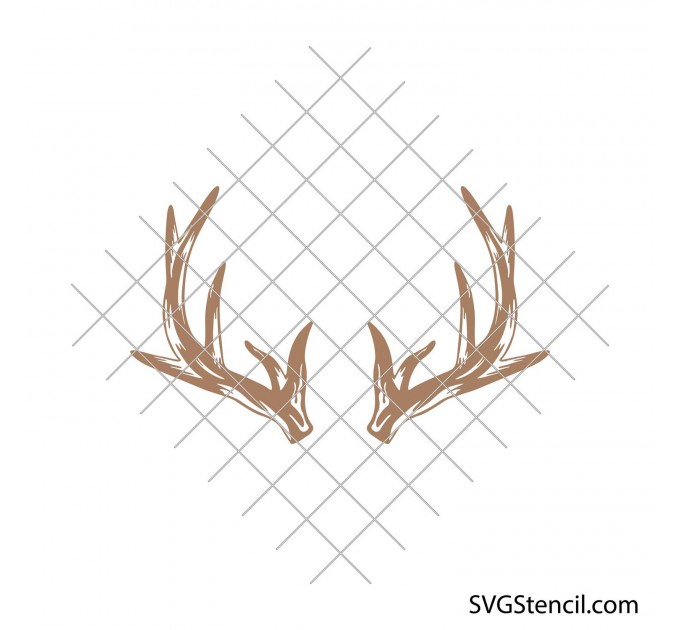 Reindeer antlers svg | Antler monogram svg