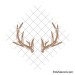 Reindeer antlers svg | Antler monogram svg