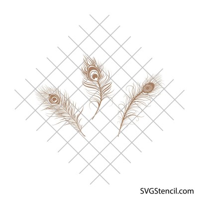 Peacock feathers svg | Feather mandala svg