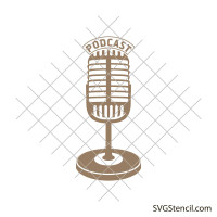 Microphone for podcast svg | Mic svg