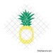 Round pineapple monogram svg