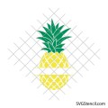 Pineapple monogram svg | Split pineapple svg