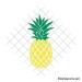 Pineapple monogram svg | Split pineapple svg