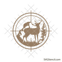 Deer in crosshairs svg | Deer hunting svg