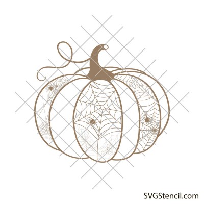 Halloween pumpkin svg | Spiderweb pumpkin svg