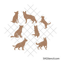 German shepherd silhouette svg | Dog outline svg