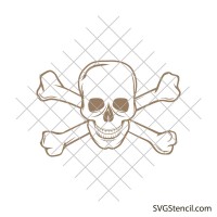 Skull and bones svg | Skeleton head svg