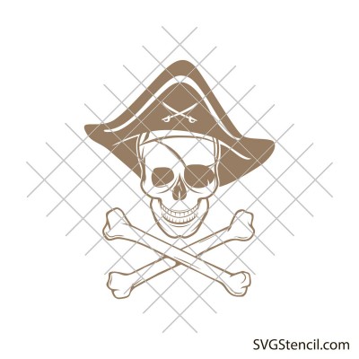Pirate skull and crossbones svg | Cross bones svg