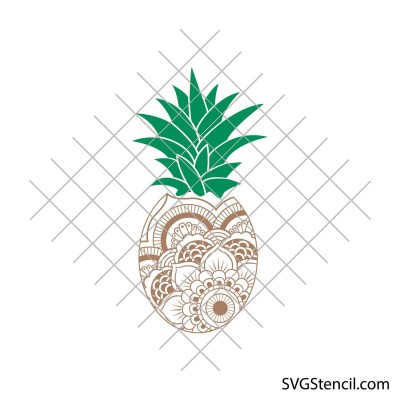 Pineapple mandala svg | Pineapple aloha decal svg