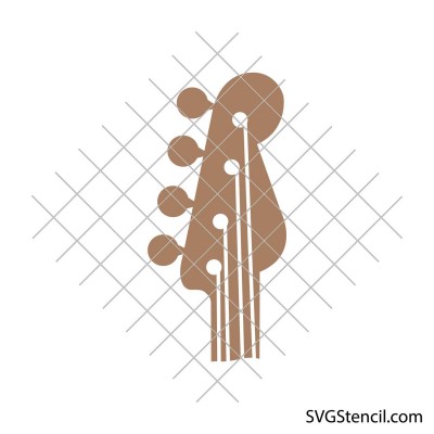 Bass guitar neck svg | Guitar headstock svg