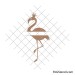 Flamingo with split monogram svg