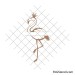 Simple flamingo monogram svg