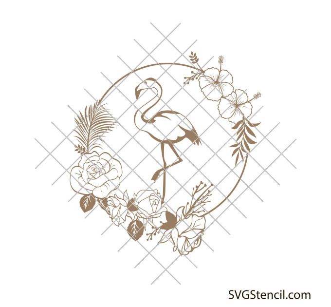 Flamingo frame svg | Summer flamingo svg