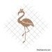 Flamingo with bow svg image