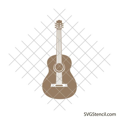Free acoustic guitar svg | Guitar silhouette svg