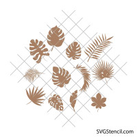 Hawaiian leaves svg | Palm leaves svg