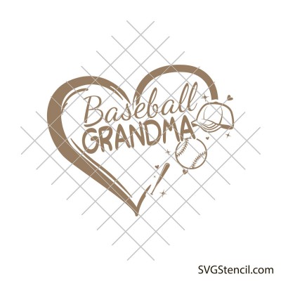 Baseball grandma svg | Love baseball svg