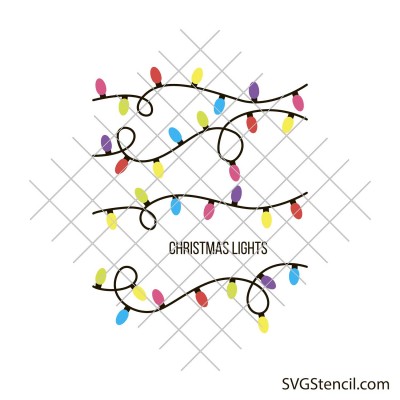 Christmas light bulb | Christmas light string svg