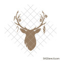 Christmas deer skull svg | Christmas animal svg