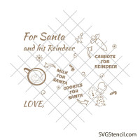 Santa cookie plate svg | Milk for Santa svg