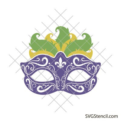 Masquerade mask svg | Feather mask svg
