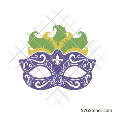 Masquerade mask svg | Feather mask svg