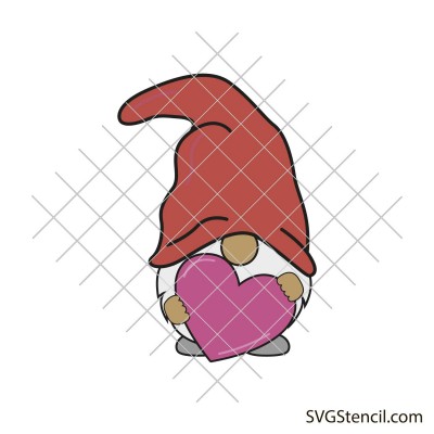 Valentines Day gnome svg | Sublimation design png