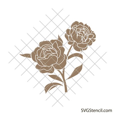 A bouquet of peonies svg