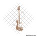 Electric guitar and music notes svg