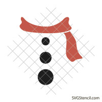 Snowman scarf and buttons svg | Crhistmas design