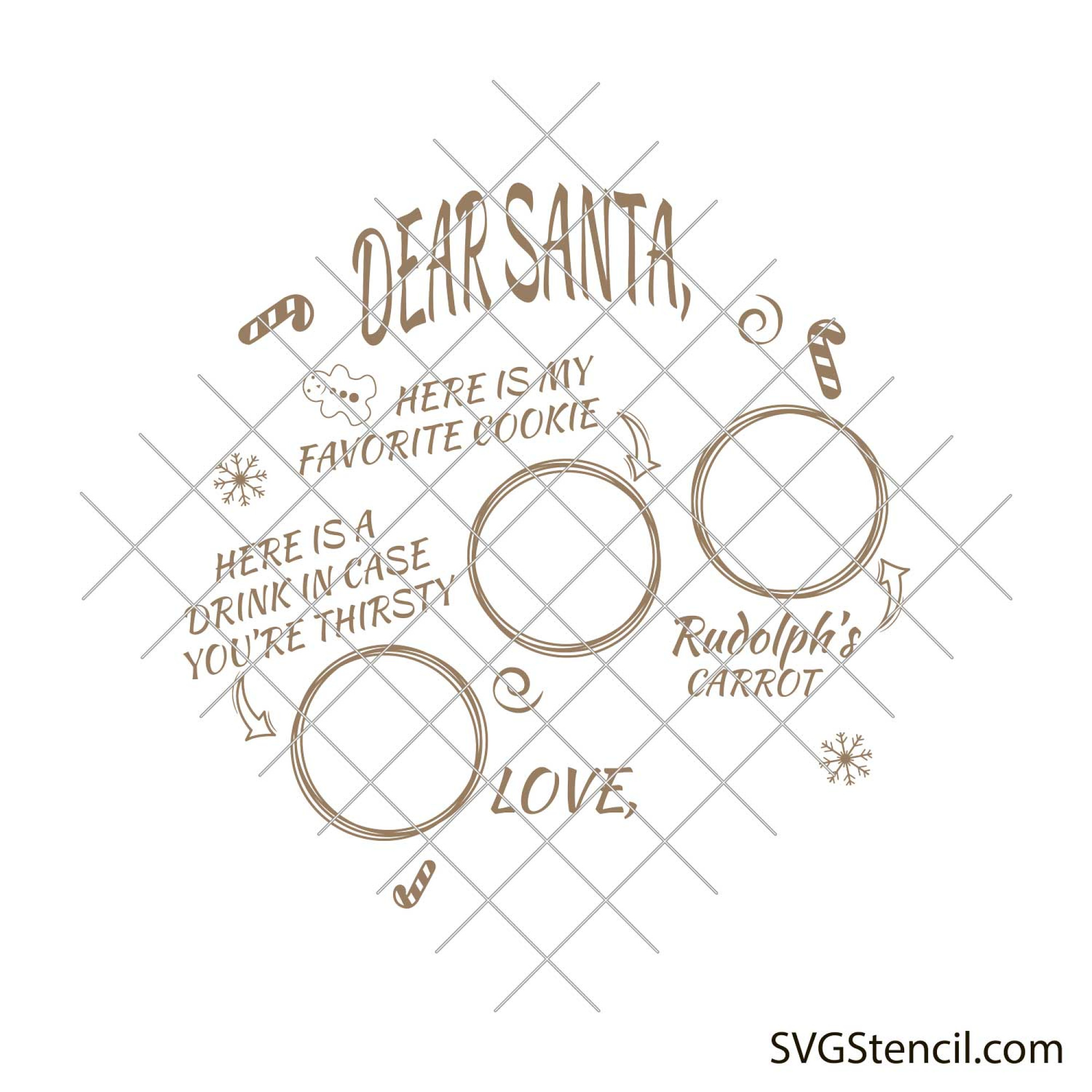 Santa cookies svg | Santa plate svg | Christmas design svg - SVGStencil