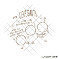 Cookies for Santa plate svg | Santa tray svg