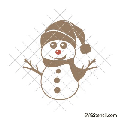 Snowman svg | Snowman outline svg