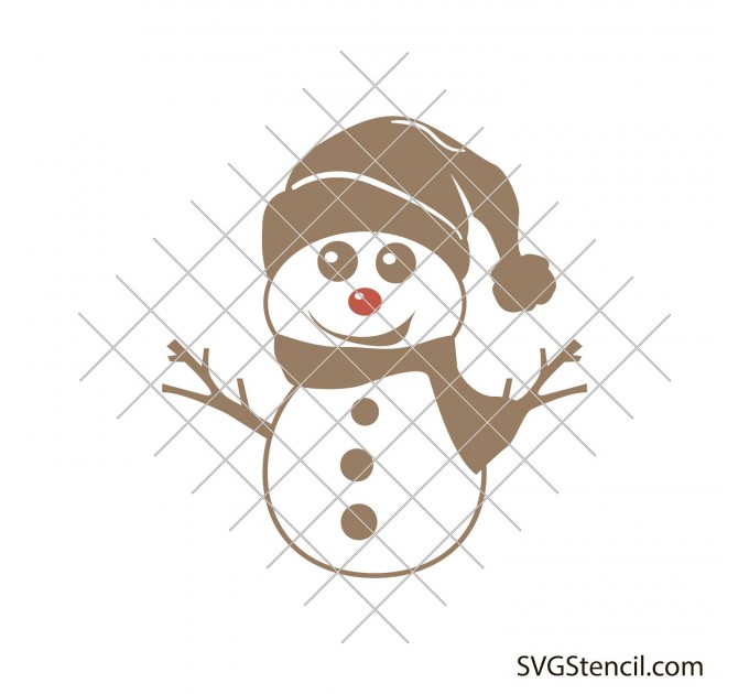 Snowman svg | Snowman outline svg