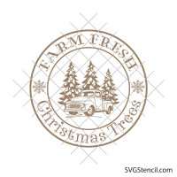 Farm fresh christmas tree svg | Christmas sign svg