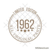 Limited edition 1962 svg | Birthday svg design
