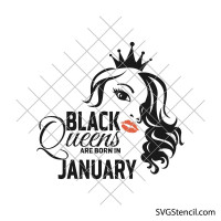 Birthday queen svg | Black queens are born svg