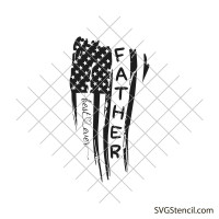 Father's Day svg | American flag svg
