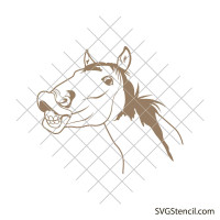 Horse head svg | Ugly horse face svg