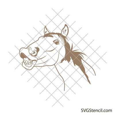 Horse head svg | Ugly horse face svg