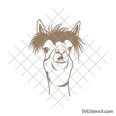 Alpaca head svg | Llama face svg