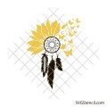 Sunflower dream catcher mandala svg