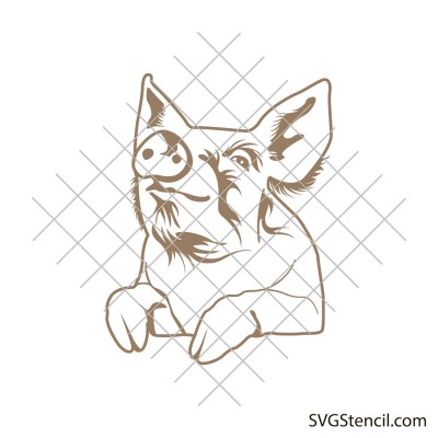 Cute pig face svg | Farm animal svg