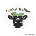 Lucky heifer svg | Cow head svg