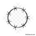 Barbed wire circle monogram svg
