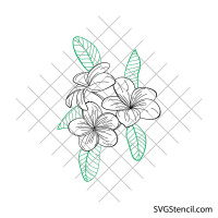 Plumeria svg | Tropical flowers svg