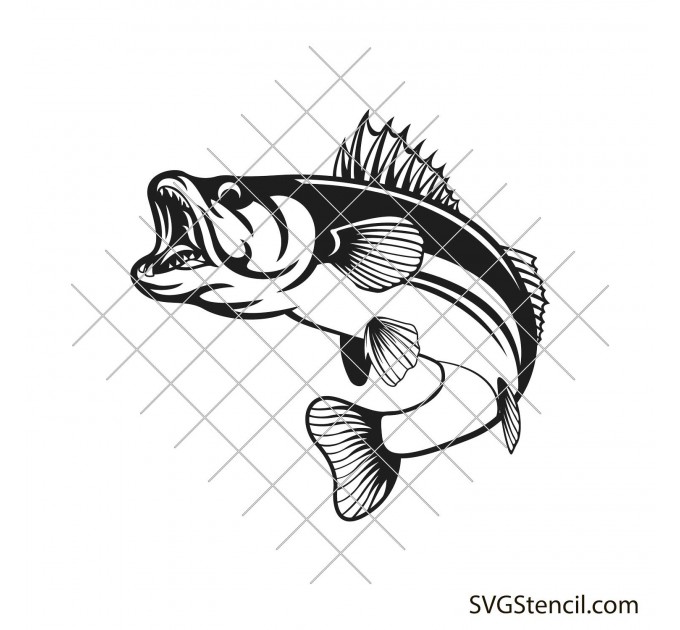 Largemouth bass svg, Dad fishing svg